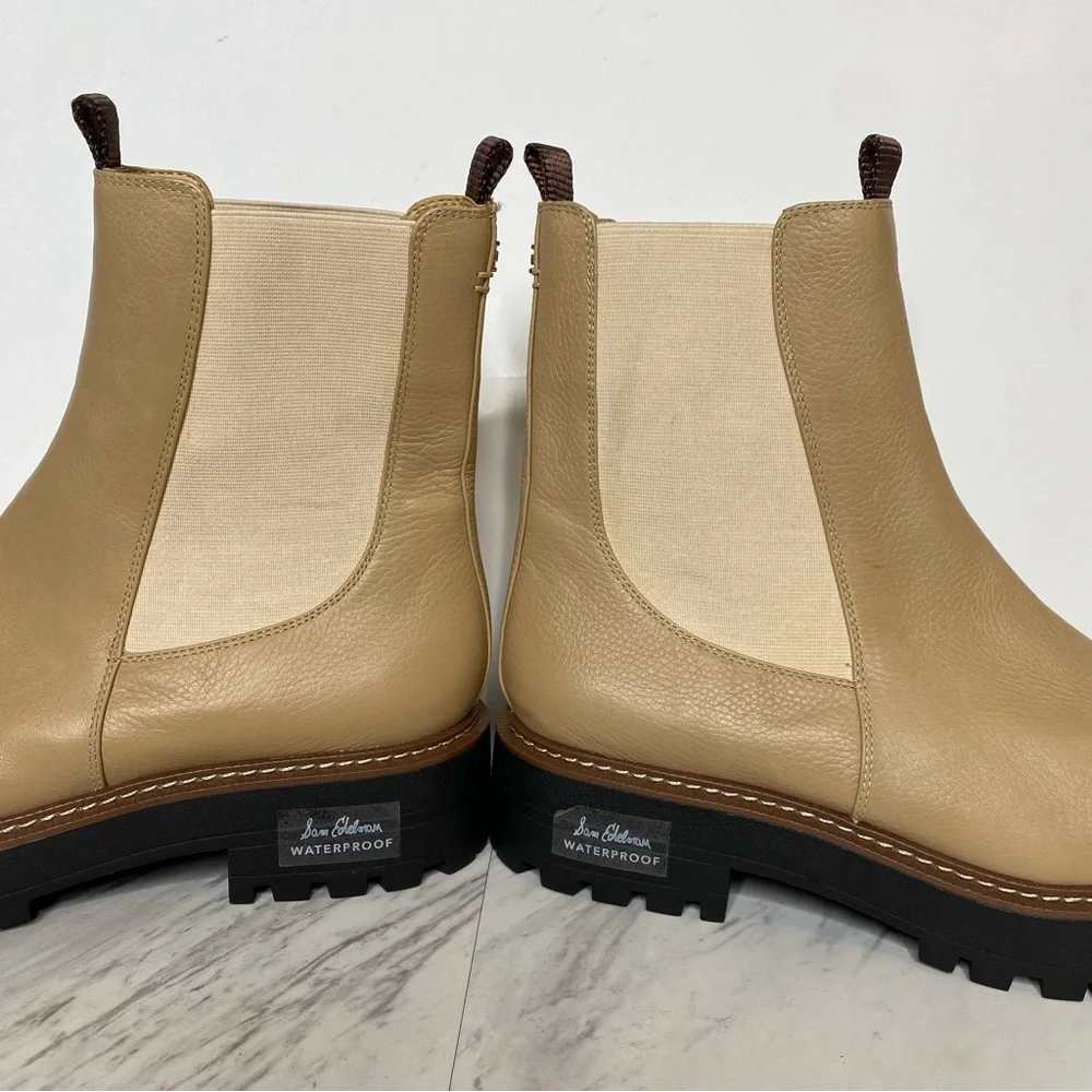 Sam Edelman Laguna Tan Leather Lug Sole Chelsea Boot 11M